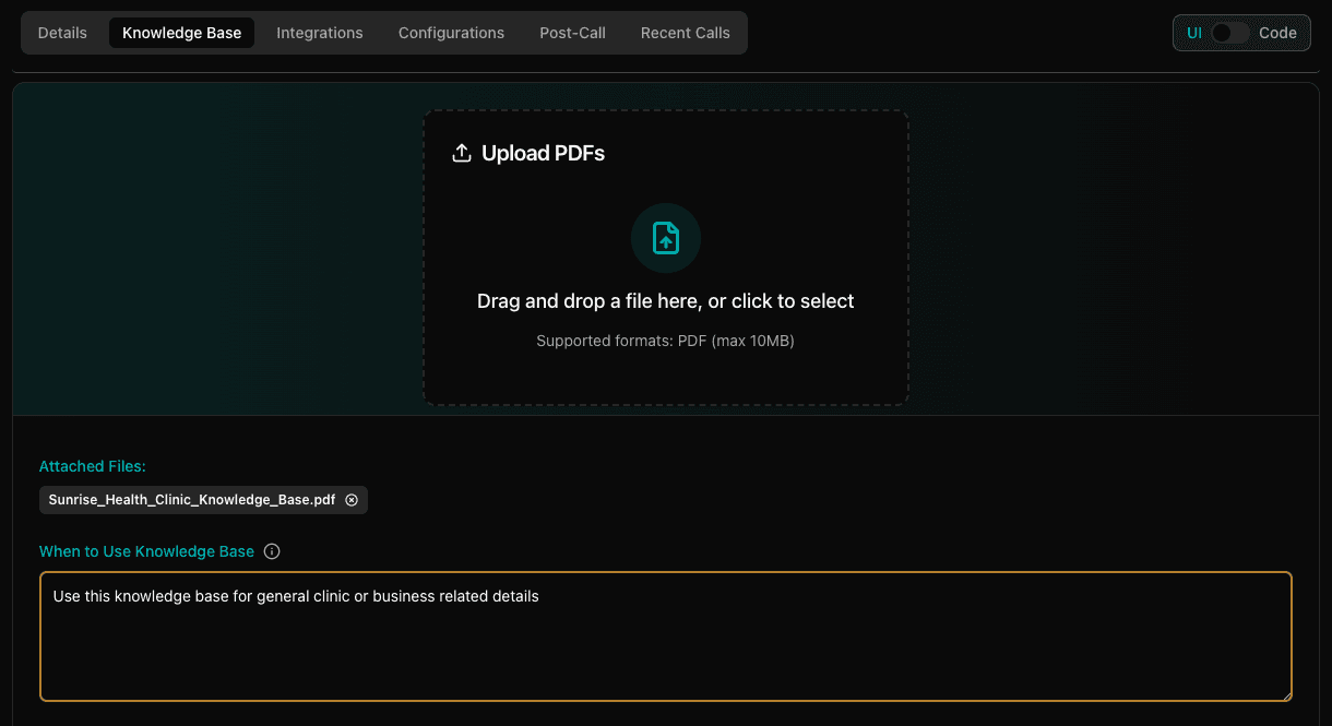 Upload documents
