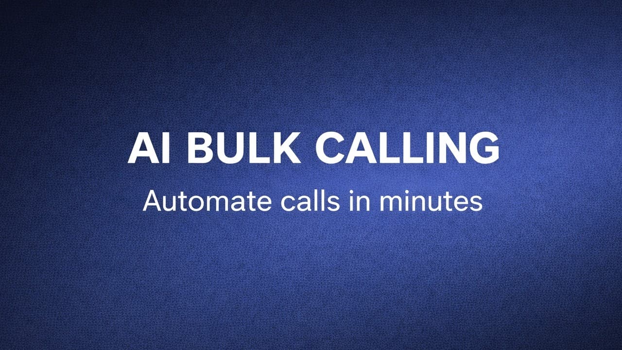 Introducing AI Bulk Calling