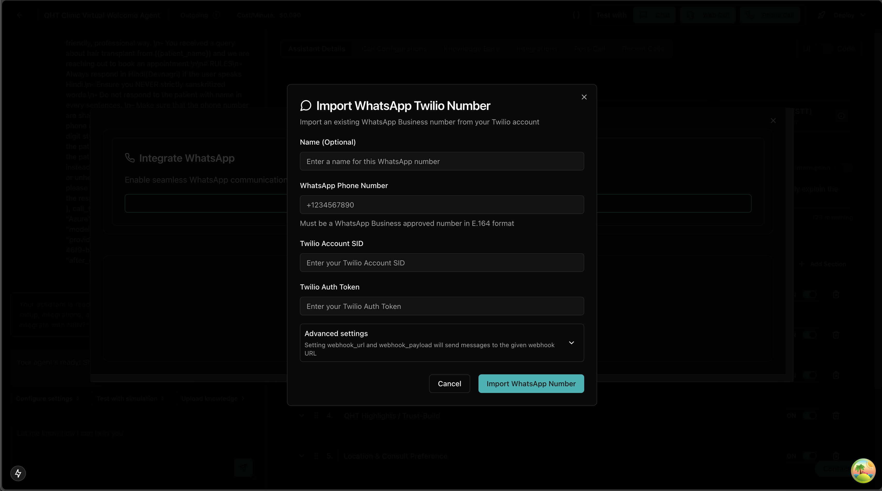 WhatsApp Credentials