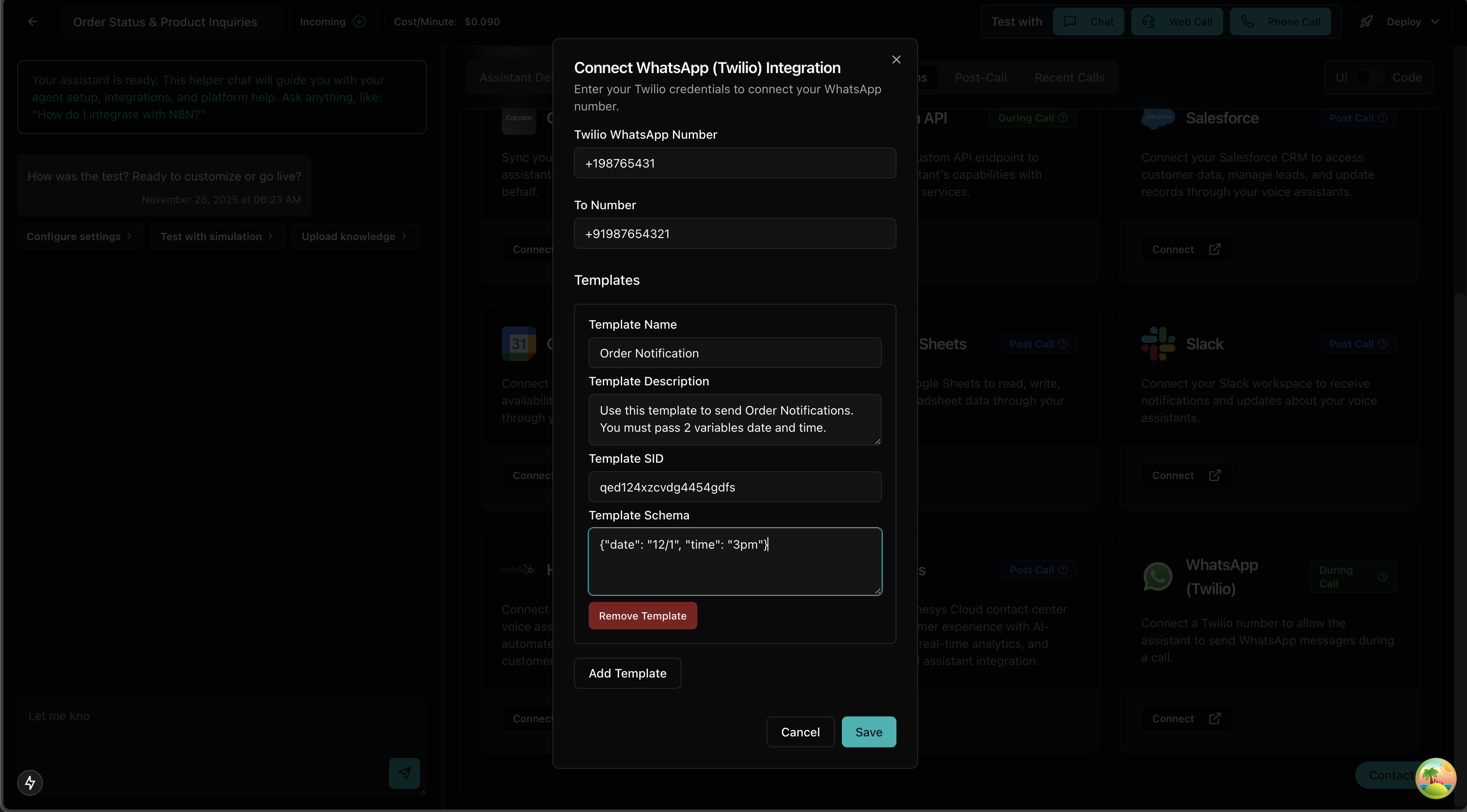 Add WhatsApp Templates